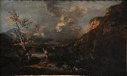 Salvator Rosa Landscape with Tobit and the angel USA oil painting artist